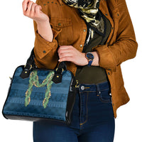 Hawai'i Paniolo Maile Twisted Lei Shoulder Handbag Cobalt Blue LT7 - Polynesian Pride