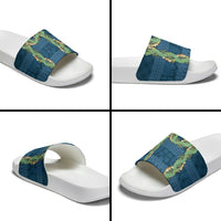 Hawai'i Paniolo Maile Twisted Lei Slide Sandals Cobalt Blue LT7 - Polynesian Pride