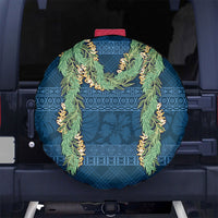 Hawai'i Paniolo Maile Twisted Lei Spare Tire Cover Cobalt Blue LT7 No hole Cobalt Blue - Polynesian Pride