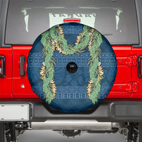 Hawai'i Paniolo Maile Twisted Lei Spare Tire Cover Cobalt Blue LT7 - Polynesian Pride