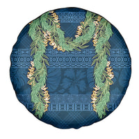 Hawai'i Paniolo Maile Twisted Lei Spare Tire Cover Cobalt Blue LT7 - Polynesian Pride