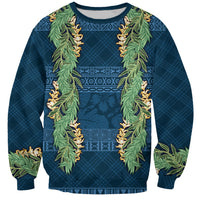 Hawai'i Paniolo Maile Twisted Lei Sweatshirt Cobalt Blue LT7 Unisex Cobalt Blue - Polynesian Pride