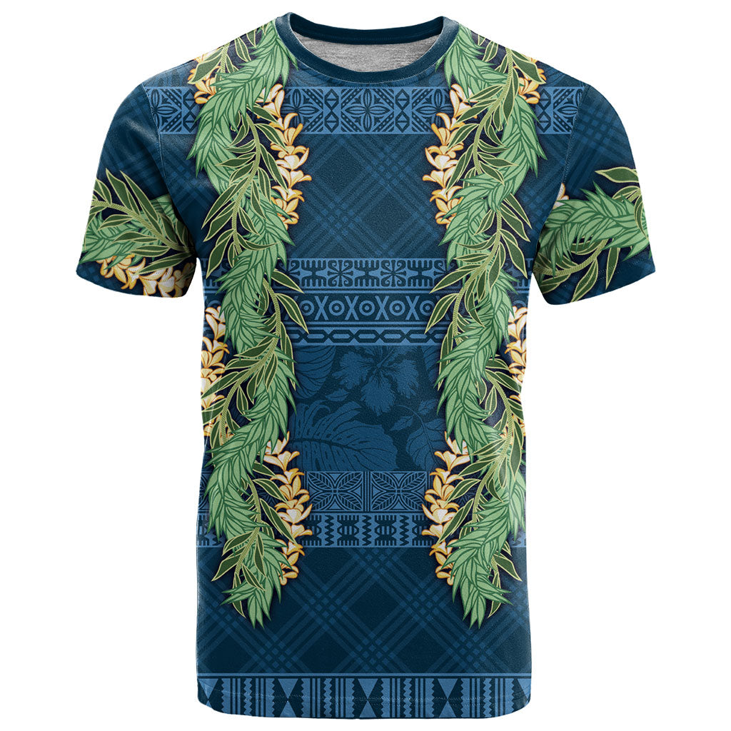 Hawai'i Paniolo Maile Twisted Lei T Shirt Cobalt Blue LT7 Cobalt Blue - Polynesian Pride