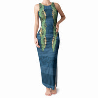 Hawai'i Paniolo Maile Twisted Lei Tank Maxi Dress Cobalt Blue LT7 Women Cobalt Blue - Polynesian Pride