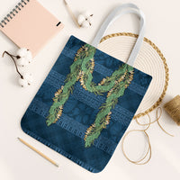 Hawai'i Paniolo Maile Twisted Lei Tote Bag Cobalt Blue LT7 White Strap One Size Cobalt Blue - Polynesian Pride