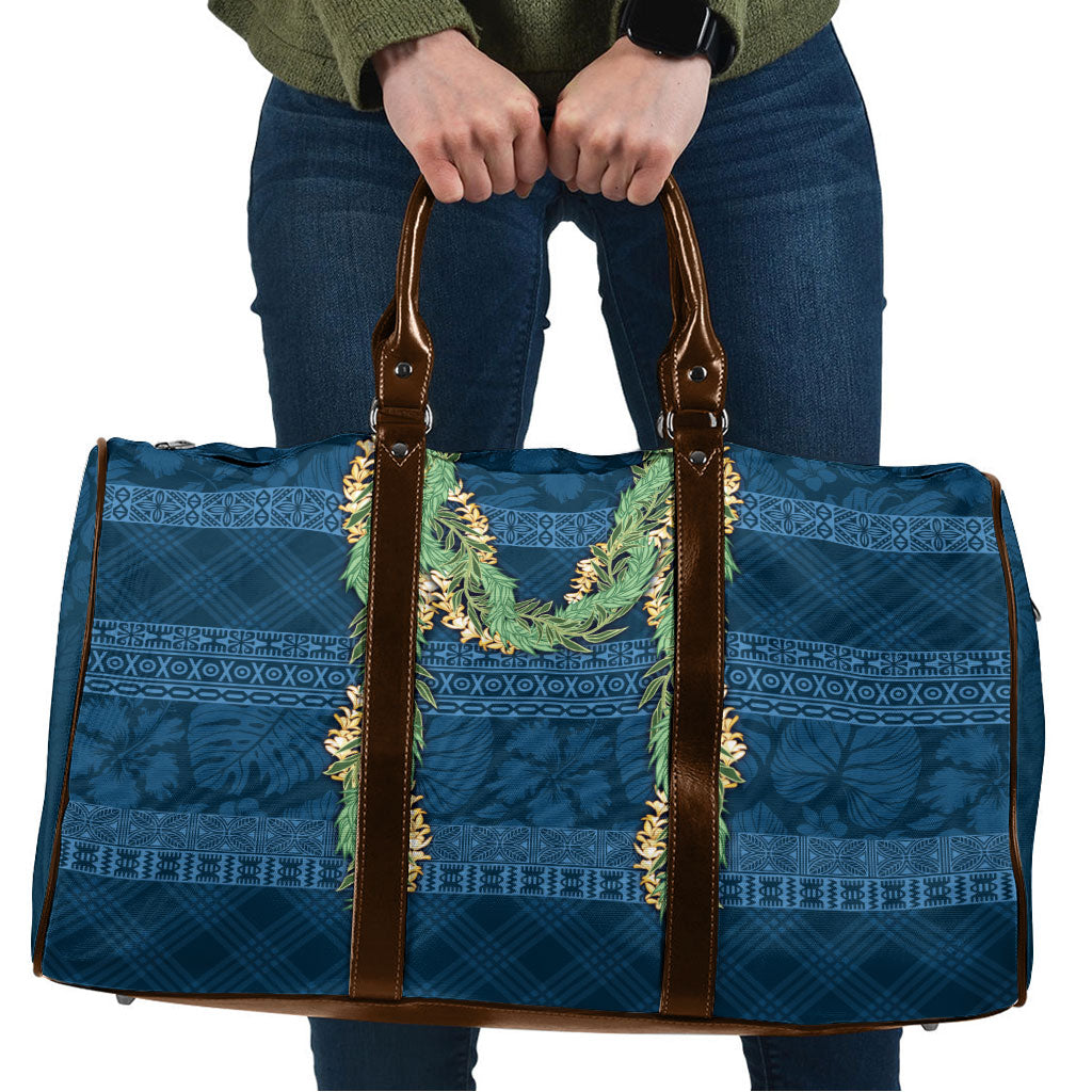 Hawai'i Paniolo Maile Twisted Lei Travel Bag Cobalt Blue
