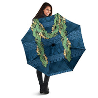 Hawai'i Paniolo Maile Twisted Lei Umbrella Cobalt Blue LT7 - Polynesian Pride