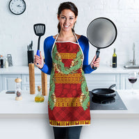 Hawai'i Paniolo Maile Twisted Lei Apron Hilo Royal Red LT7 - Polynesian Pride