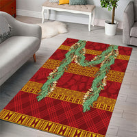 Hawai'i Paniolo Maile Twisted Lei Area Rug Hilo Royal Red LT7 - Polynesian Pride