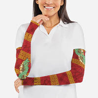 Hawai'i Paniolo Maile Twisted Lei Arm Sleeves Hilo Royal Red LT7 - Polynesian Pride