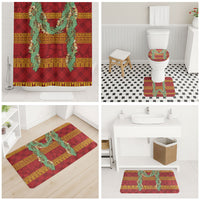 Hawai'i Paniolo Maile Twisted Lei Bathroom Set Hilo Royal Red LT7 - Polynesian Pride