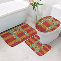 Hawai'i Paniolo Maile Twisted Lei Bathroom Set Hilo Royal Red LT7 - Polynesian Pride
