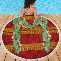 Hawai'i Paniolo Maile Twisted Lei Beach Blanket Hilo Royal Red LT7 - Polynesian Pride