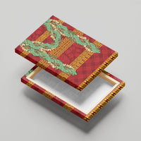 Hawai'i Paniolo Maile Twisted Lei Canvas Wall Art Hilo Royal Red LT7 - Polynesian Pride