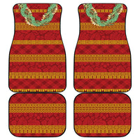 Hawai'i Paniolo Maile Twisted Lei Car Mats Hilo Royal Red LT7 - Polynesian Pride