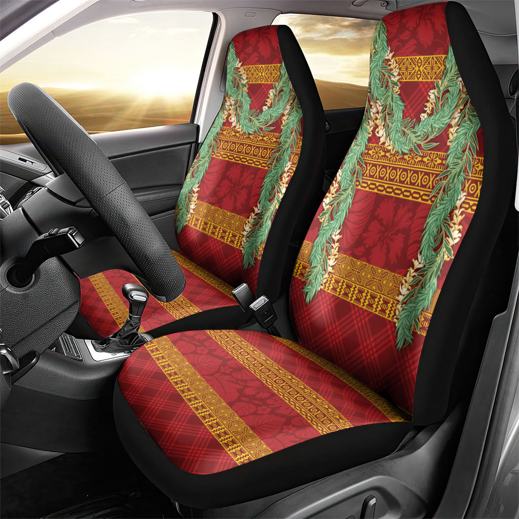 Hawai'i Paniolo Maile Twisted Lei Car Seat Cover Hilo Royal Red LT7 - Polynesian Pride