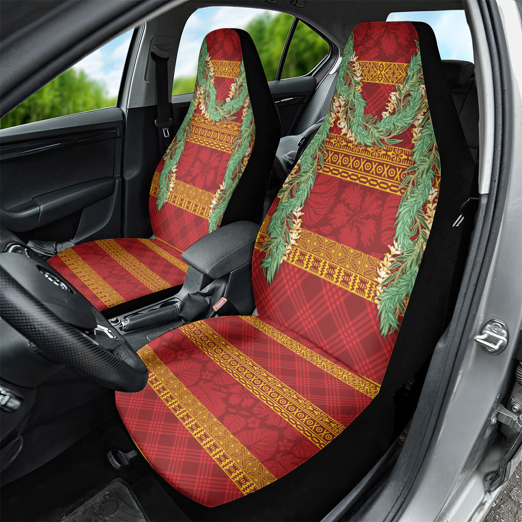 Hawai'i Paniolo Maile Twisted Lei Car Seat Cover Hilo Royal Red LT7 - Polynesian Pride