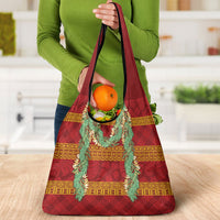 Hawai'i Paniolo Maile Twisted Lei Grocery Bag Hilo Royal Red LT7 - Polynesian Pride
