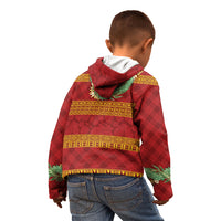 Hawai'i Paniolo Maile Twisted Lei Kid Hoodie Hilo Royal Red LT7 - Polynesian Pride