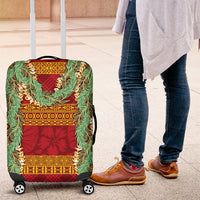 Hawai'i Paniolo Maile Twisted Lei Luggage Cover Hilo Royal Red LT7 Red - Polynesian Pride