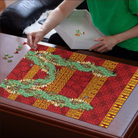 Hawai'i Paniolo Maile Twisted Lei Puzzle Hilo Royal Red LT7 - Polynesian Pride