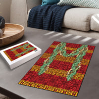Hawai'i Paniolo Maile Twisted Lei Puzzle Hilo Royal Red LT7 - Polynesian Pride