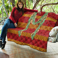 Hawai'i Paniolo Maile Twisted Lei Quilt Hilo Royal Red LT7 - Polynesian Pride