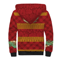 Hawai'i Paniolo Maile Twisted Lei Sherpa Hoodie Hilo Royal Red LT7 - Polynesian Pride