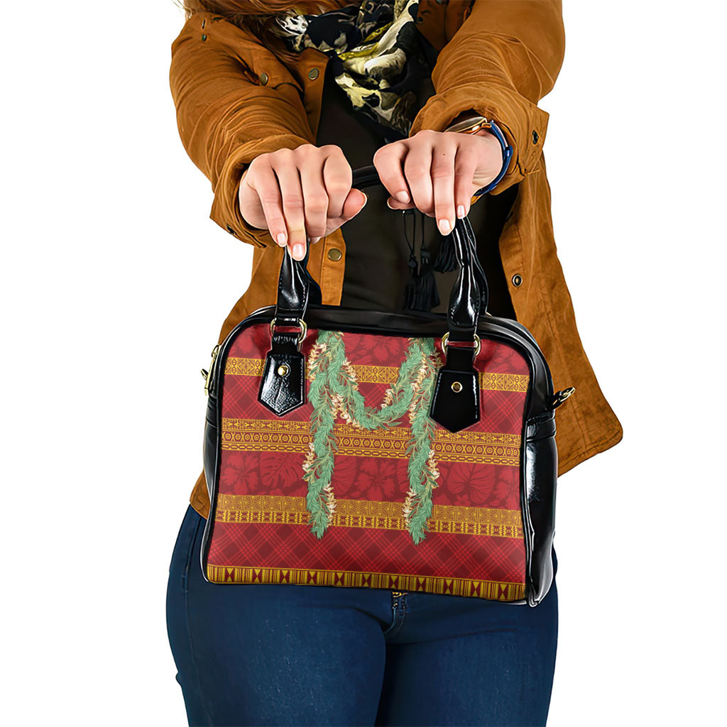 Hawai'i Paniolo Maile Twisted Lei Shoulder Handbag Hilo Royal Red