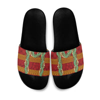 Hawai'i Paniolo Maile Twisted Lei Slide Sandals Hilo Royal Red LT7 Red - Polynesian Pride