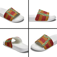 Hawai'i Paniolo Maile Twisted Lei Slide Sandals Hilo Royal Red LT7 - Polynesian Pride