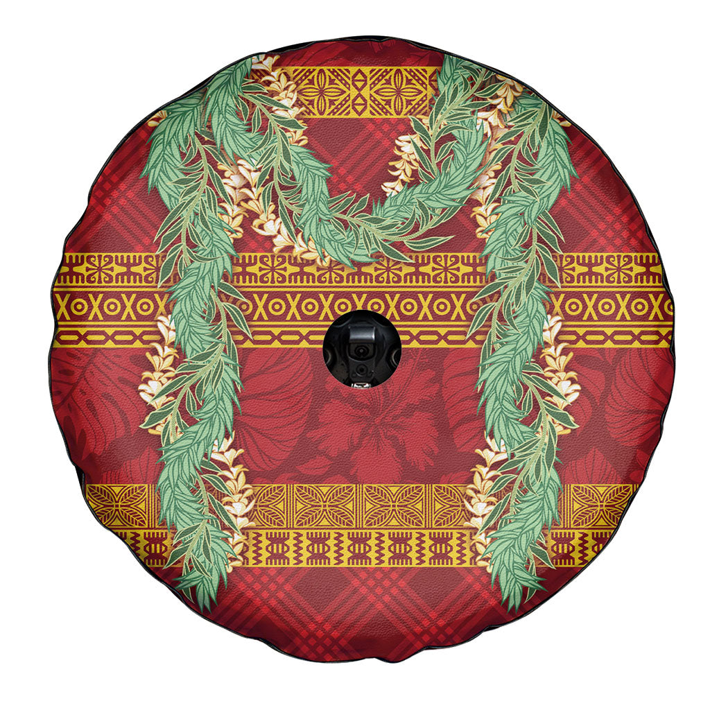 Hawai'i Paniolo Maile Twisted Lei Spare Tire Cover Hilo Royal Red LT7 - Polynesian Pride