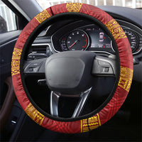 Hawai'i Paniolo Maile Twisted Lei Steering Wheel Cover Hilo Royal Red LT7 - Polynesian Pride