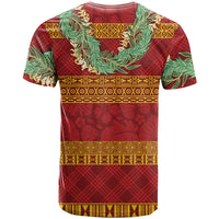 Hawai'i Paniolo Maile Twisted Lei T Shirt Hilo Royal Red LT7 - Polynesian Pride
