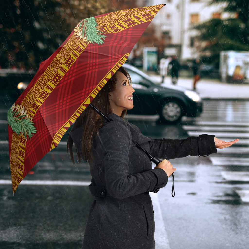 Hawai'i Paniolo Maile Twisted Lei Umbrella Hilo Royal Red LT7 - Polynesian Pride