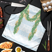 Hawai'i Paniolo Maile Twisted Lei Apron Winter White LT7 White - Polynesian Pride