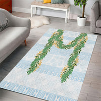 Hawai'i Paniolo Maile Twisted Lei Area Rug Winter White LT7 - Polynesian Pride