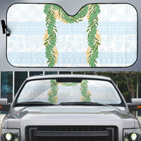 Hawai'i Paniolo Maile Twisted Lei Auto Sun Shade Winter White LT7 White - Polynesian Pride