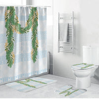 Hawai'i Paniolo Maile Twisted Lei Bathroom Set Winter White LT7 Bathroom Set (4 pcs) White - Polynesian Pride