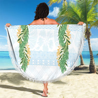 Hawai'i Paniolo Maile Twisted Lei Beach Blanket Winter White LT7 - Polynesian Pride
