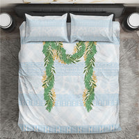 Hawai'i Paniolo Maile Twisted Lei Bedding Set Winter White LT7 White - Polynesian Pride