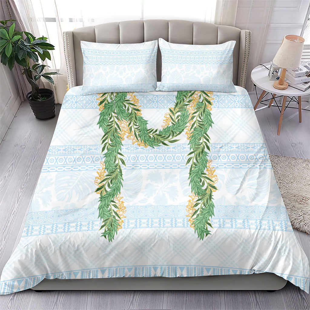 Hawai'i Paniolo Maile Twisted Lei Bedding Set Winter White LT7 - Polynesian Pride