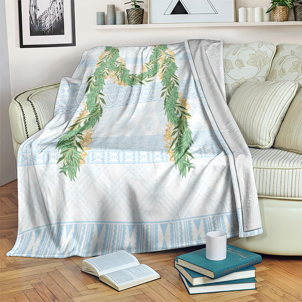 Hawai'i Paniolo Maile Twisted Lei Blanket Winter White LT7 White - Polynesian Pride