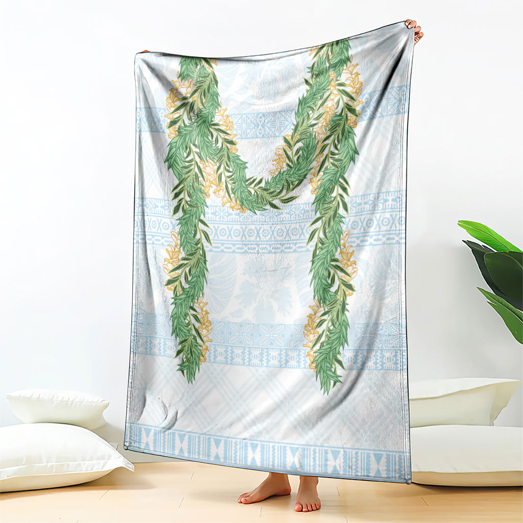 Hawai'i Paniolo Maile Twisted Lei Blanket Winter White LT7 - Polynesian Pride