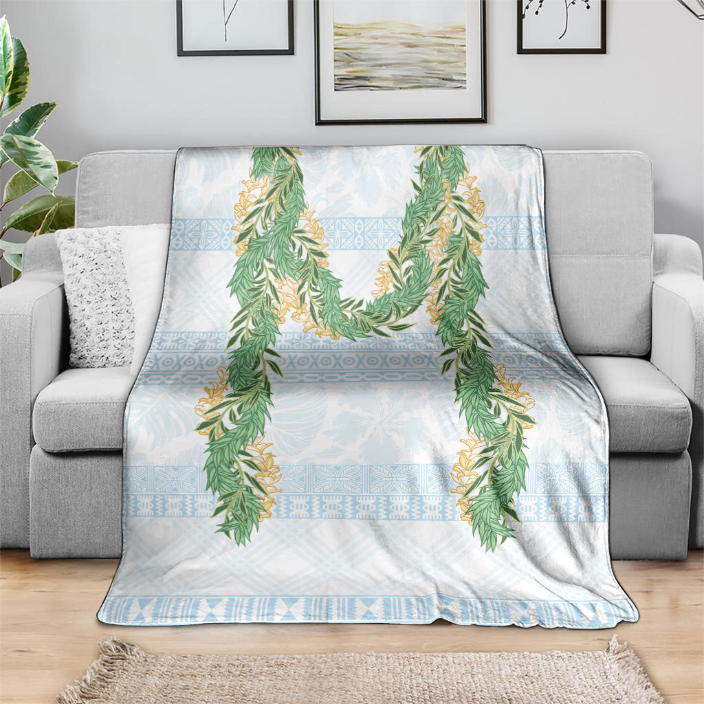 Hawai'i Paniolo Maile Twisted Lei Blanket Winter White LT7 - Polynesian Pride