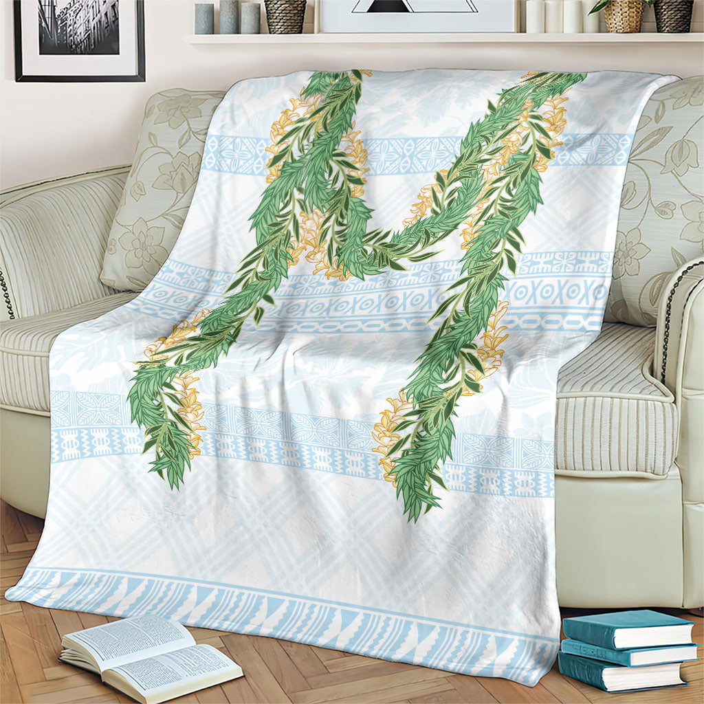 Hawai'i Paniolo Maile Twisted Lei Blanket Winter White LT7 - Polynesian Pride