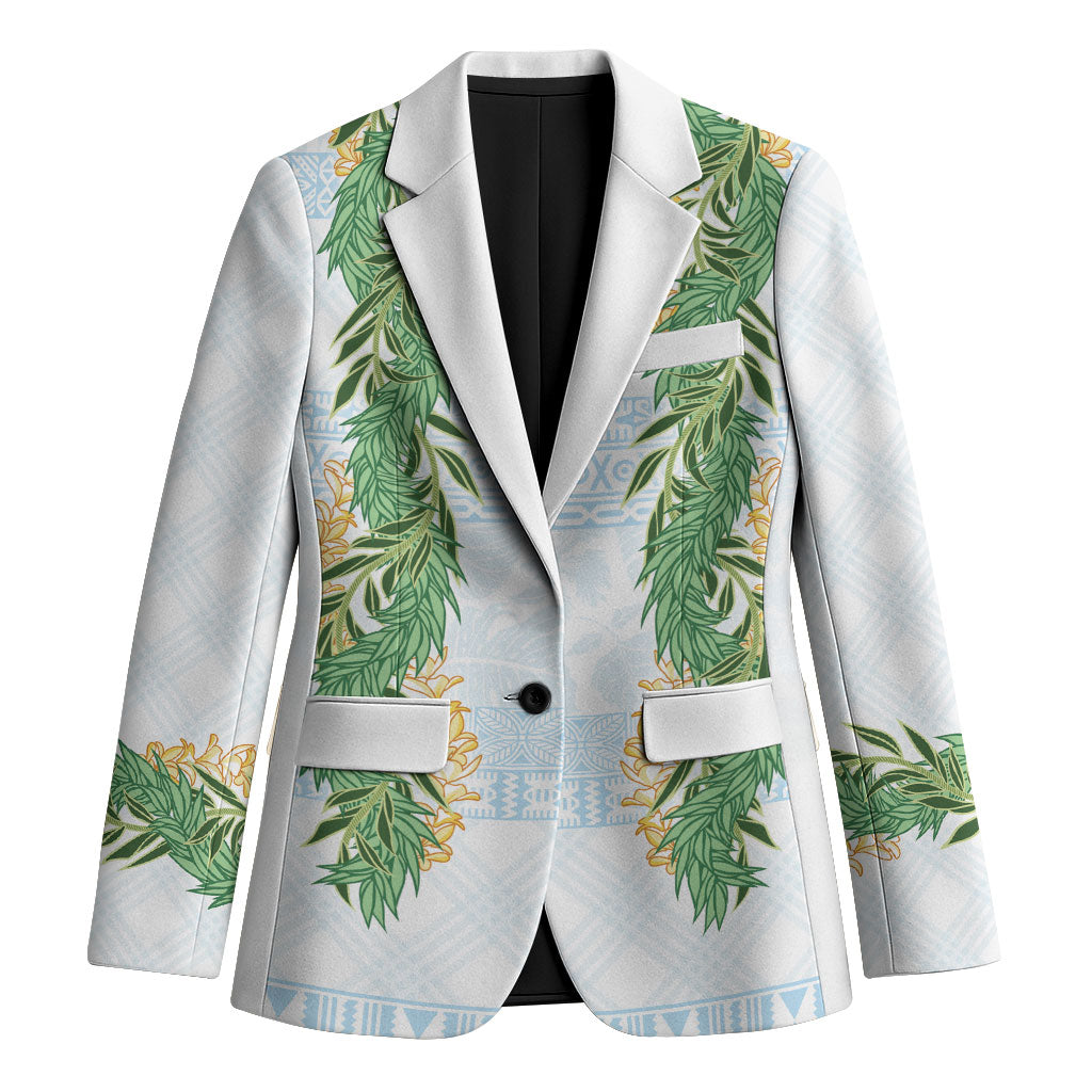 Hawai'i Paniolo Maile Twisted Lei Blazer Winter White LT7 Unisex White - Polynesian Pride