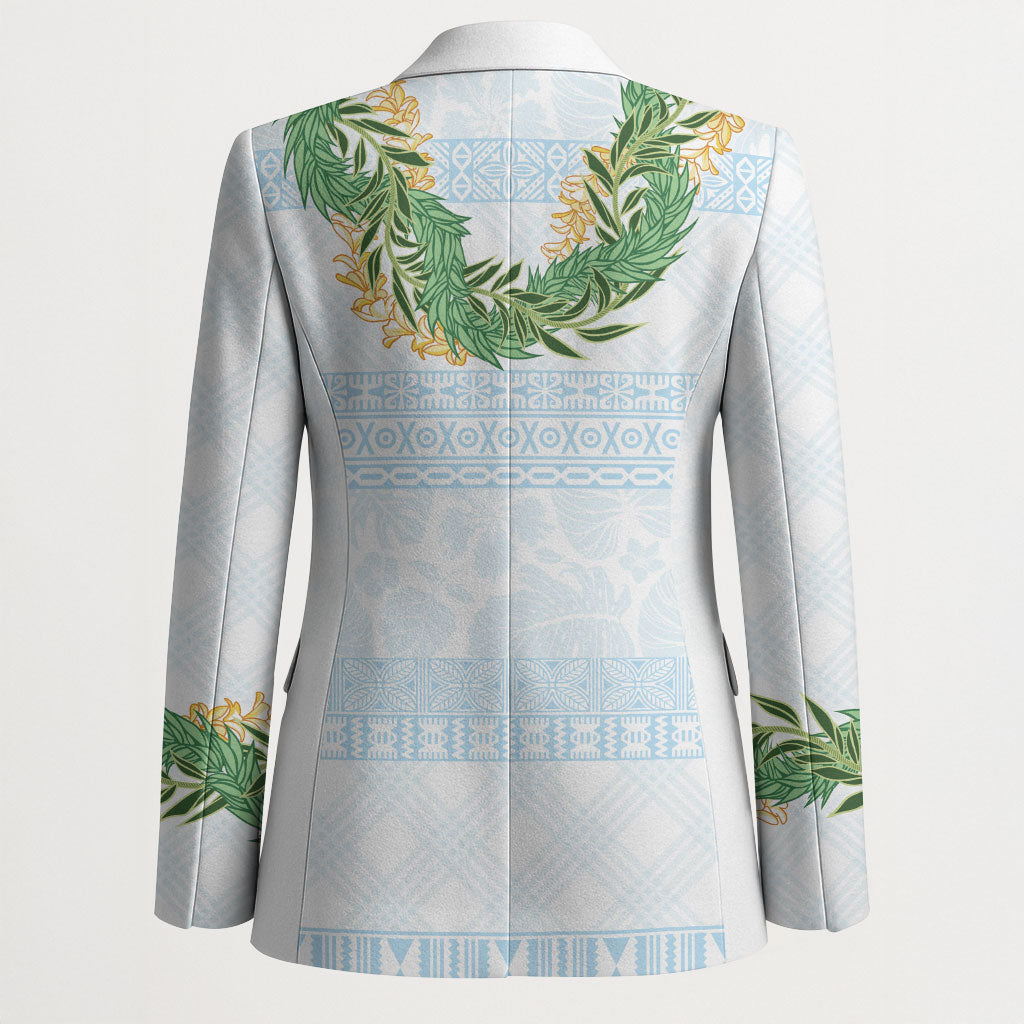 Hawai'i Paniolo Maile Twisted Lei Blazer Winter White LT7 - Polynesian Pride