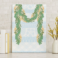Hawai'i Paniolo Maile Twisted Lei Canvas Wall Art Winter White LT7 Without Frame White - Polynesian Pride