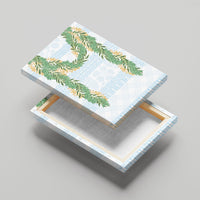 Hawai'i Paniolo Maile Twisted Lei Canvas Wall Art Winter White LT7 - Polynesian Pride